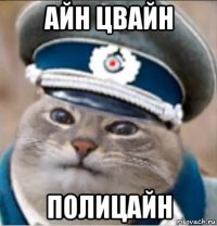 айн цвайн полицайн