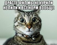 драсте фил мы не курили не пили и всё норм вообще 