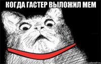 когда гастер выложил мем 