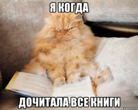 я когда дочитала все книги