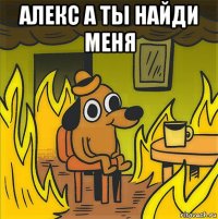 алекс а ты найди меня 
