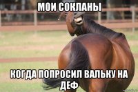 мои сокланы когда попросил вальку на деф