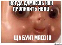 когда думаешь как пропиаить нвкц 