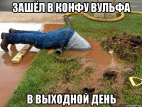 зашёл в конфу вульфа в выходной день