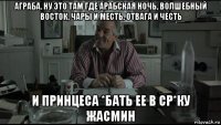 аграба. ну это там где арабская ночь, волшебный восток, чары и месть, отвага и честь и принцеса *бать ее в ср*ку жасмин