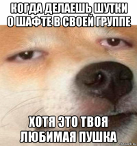когда делаешь шутки о шафте в своей группе хотя это твоя любимая пушка