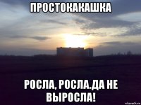 простокакашка росла, росла.да не выросла!
