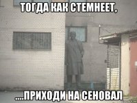 тогда как стемнеет, ....приходи на сеновал
