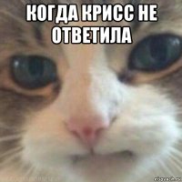когда крисс не ответила 