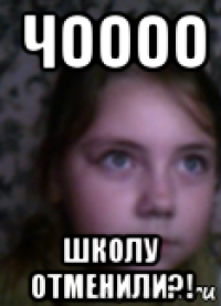 чоооо школу отменили?!