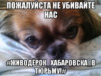 пожалуйста не убивайте нас #живодёрок_хабаровска_в тюрьму!#