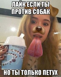 лайк если ты против собак но ты только петух