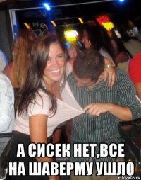  а сисек нет,все на шаверму ушло