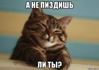 а не пиздишь ли ты?