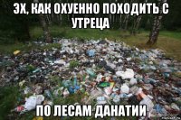 эх, как охуенно походить с утреца по лесам данатии