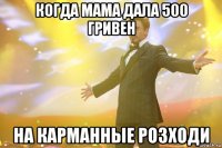 когда мама дала 500 гривен на карманные розходи