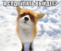 а спд гулять выйдет? 