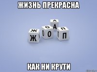 жизнь прекрасна как ни крути