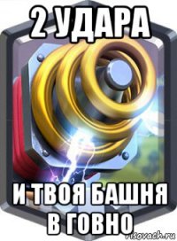 2 удара и твоя башня в говно