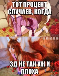 тот процент случаев, когда 3д не так уж и плоха