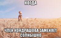 когда член кондрашова заменяет солнышко