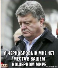  я чернобровый мне нет места в вашем кошерном мире