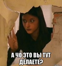  а чо это вы тут делаете?