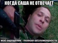 когда саша не отвечает 