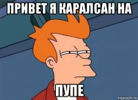 привет я каралсан на пупе