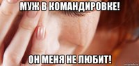 муж в командировке! он меня не любит!