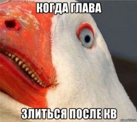 когда глава злиться после кв
