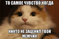 то самое чувство,когда никто не заценил твой мемчик