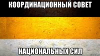 координационный совет национальных сил
