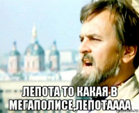  лепота то какая в мегаполисе,лепотаааа