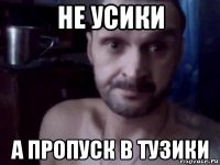 не усики а пропуск в тузики