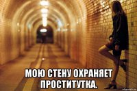  мою стену охраняет проститутка.