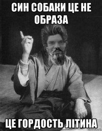 син собаки це не образа це гордость літина