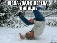 когда упал с дерева в липицке 