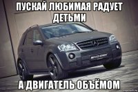 пускай любимая радует детьми а двигатель объёмом