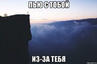 пью с тобой из-за тебя