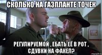 сколько на газпланте точек регулируемой , ебать её в рот , сдувки на факел?