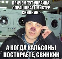 причем тут украина, спрашивает мистер свинкин? а когда кальсоны постираете, свинкин