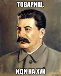 товарищ, иди на хуй