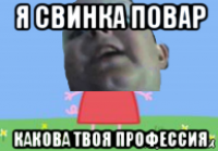 я свинка повар какова твоя профессия
