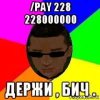 /pay 228 228000000 держи , бич .