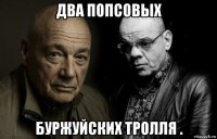 два попсовых буржуйских тролля .