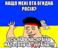 нащо мені ота огидна росія? ось яка в нас країна мальовнича - україна!!!!