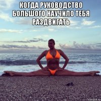 когда руководство большого научило тебя раздвигать 