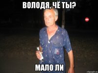 володя, чё ты? мало ли