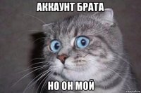 аккаунт брата но он мой